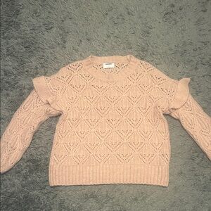 Old navy Soft Pink Lace Knit Sweater